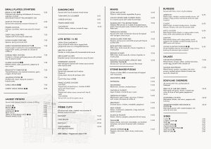 The Gate Inn Main Menu