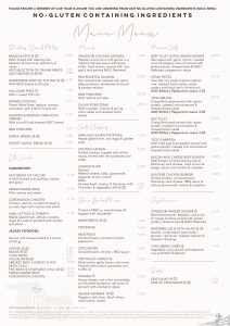 Gate Main Menu Gluten Free